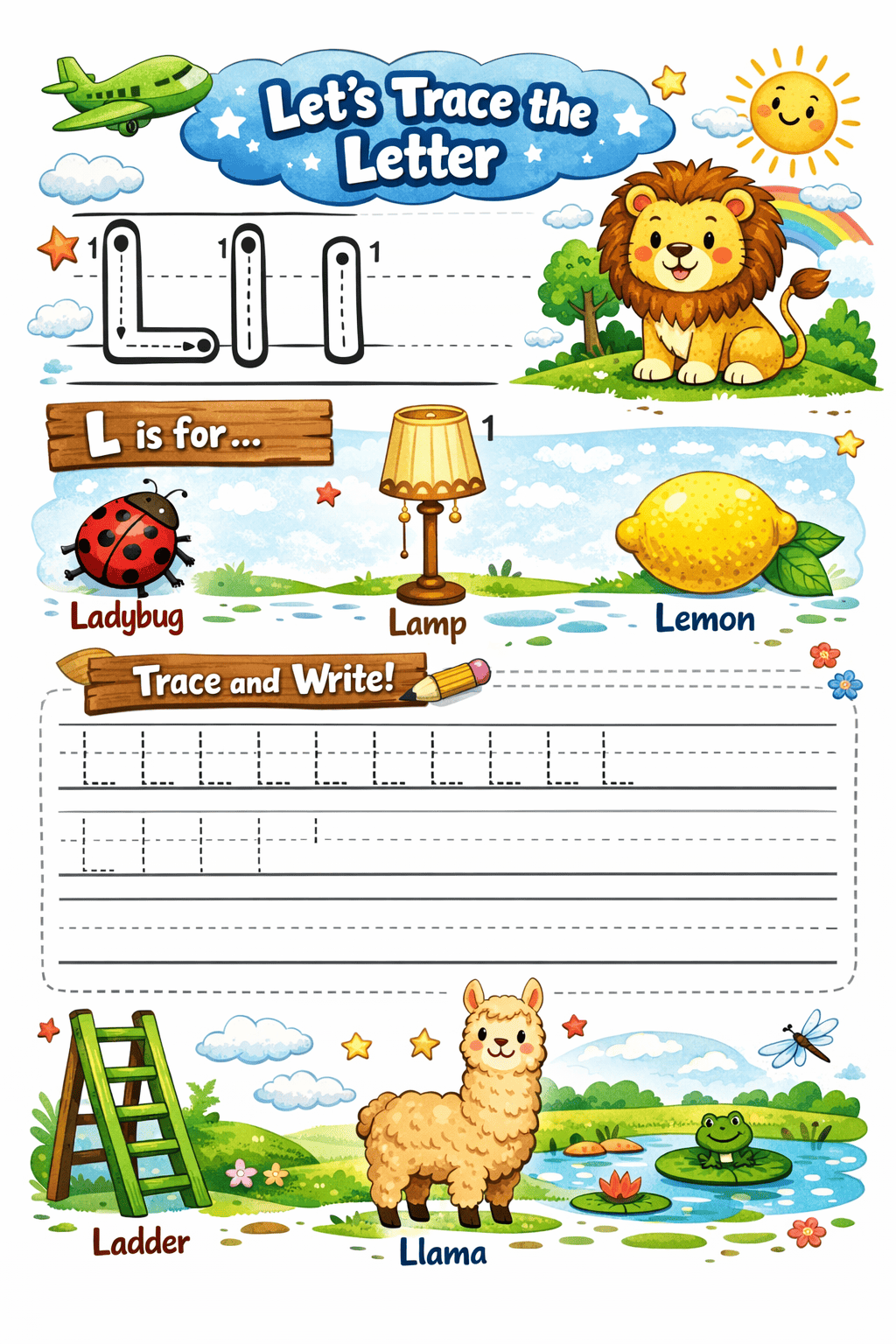 Let's Trace the Letter L