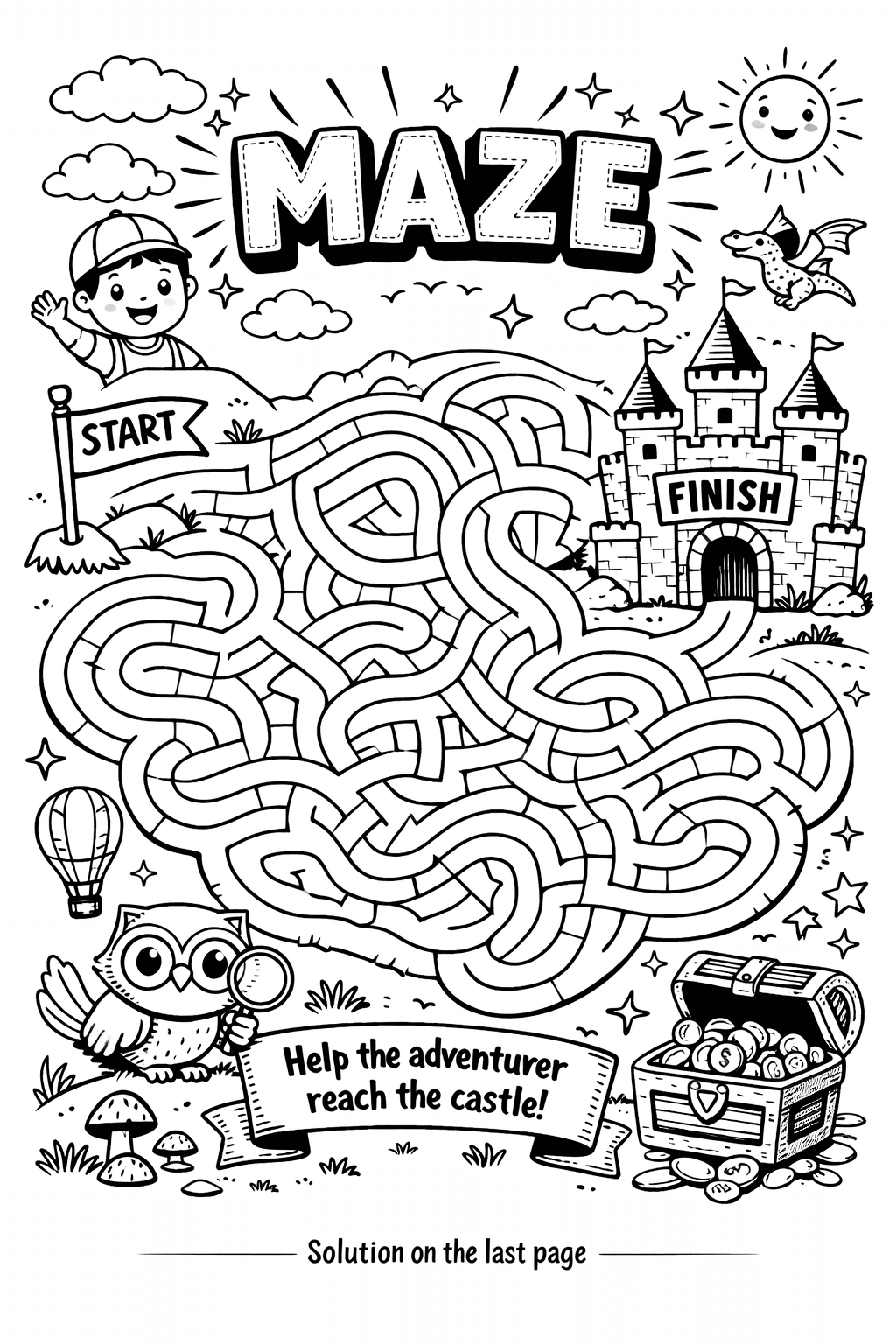 Maze Activity Page Castle