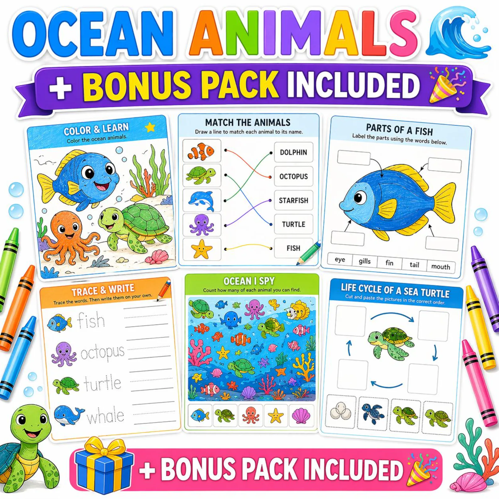 Module Ocean Animals du Genius Kids Learning Kit